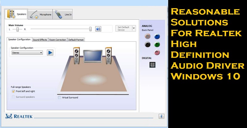 Realtek High Definition Audio Driver Crack 6.0.9301.1 Full Latest Version